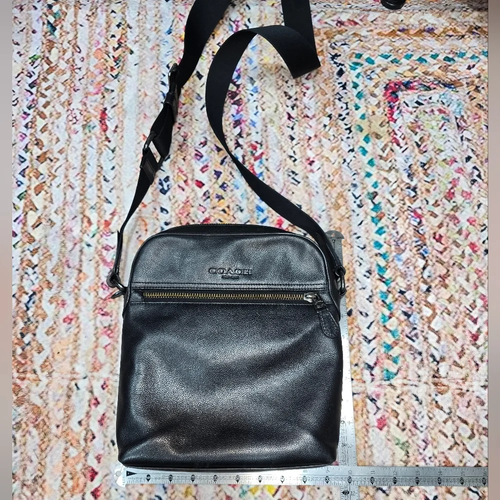 Coach Houston Flight Black Leather Men's Bag #68104